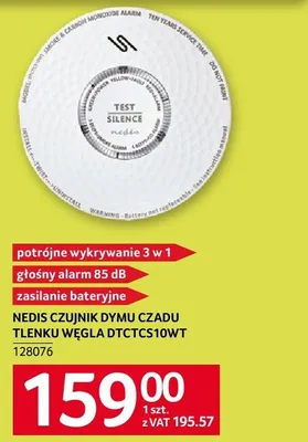 Czujnik dymu i czadu NEDIS DTCTCS10WT promocja w Selgros