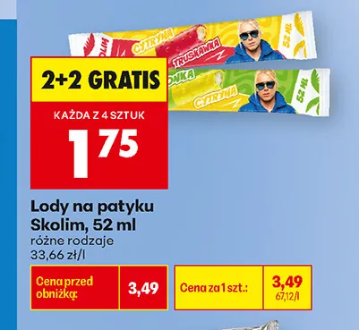 Lody na patyku Skolim promocja w Biedronka