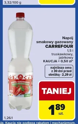 Napój smakowy gazowany CARREFOUR jabłkowy promocja w Carrefour Express