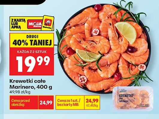 Krewetki całe Marinero promocja w Biedronka