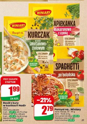 Fix Zapiekanka makaronowa z szynką Pomysł na... Winiary promocja w Dino