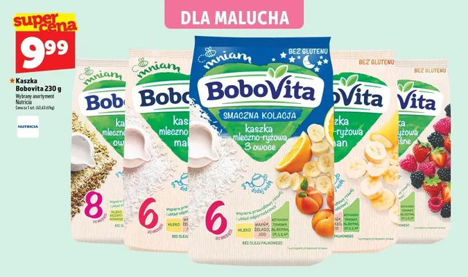 Kaszka mleczno-ryżowa 3 owoce BoboVita promocja w TOPAZ