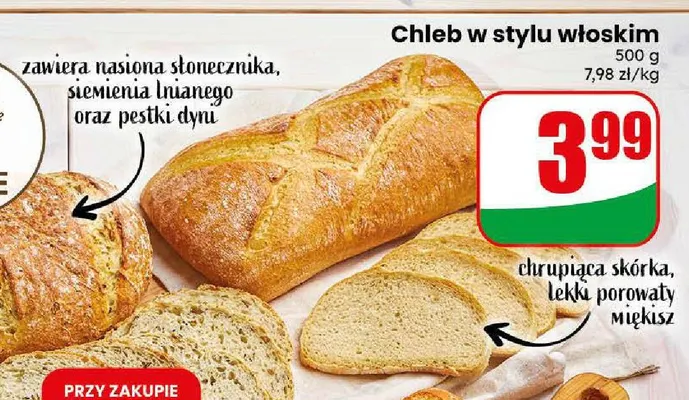 Chleb w stylu włoskim promocja w Dino