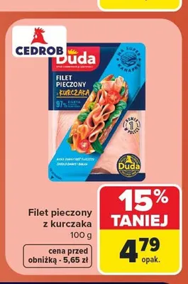 Filet pieczony z kurczaka Duda promocja w Carrefour