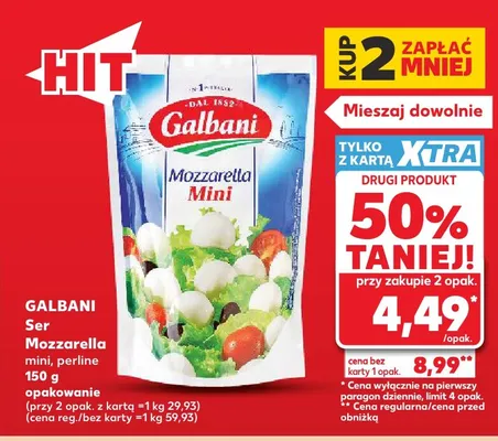 Ser Mozzarella mini Galbani promocja w Kaufland