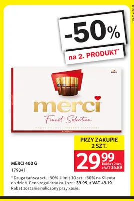 Czekoladki Merci Finest Selection promocja w Selgros