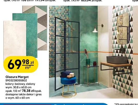 Glazura Margot 30,8x60,8 cm Tubądzin promocja w Castorama