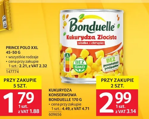 Kukurydza konserwowa Bonduelle promocja w Selgros