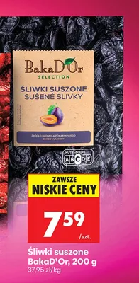 Śliwki suszone BakaD'Or promocja w Biedronka