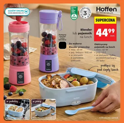 Elektryczny pojemnik na lunch Hoffen promocja w Biedronka