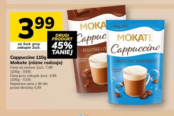 Kawa Cappuccino Mokate z belgijską czekoladą promocja w Hitpol