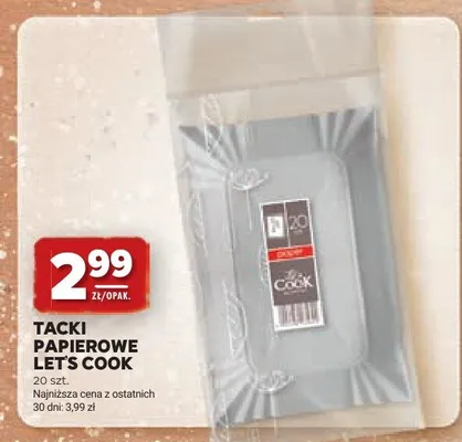 Tacki papierowe Let's Cook promocja w Stokrotka