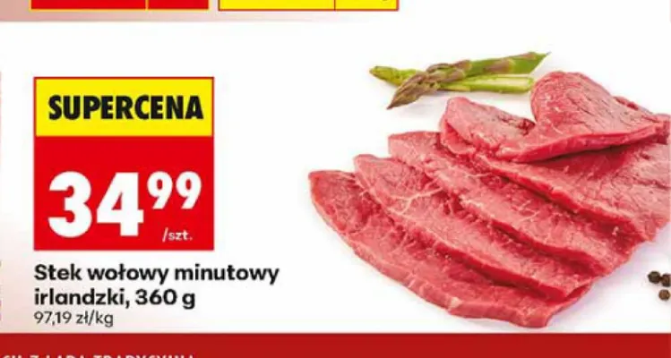 Stek wołowy minutowy irlandzki promocja w Biedronka