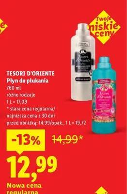Płyn do płukania Tesori d'Oriente promocja w Lidl