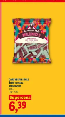 Żelki o smaku arbuzowym Caribbean Style Melonitas promocja w Lidl