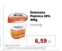 Śmietana Piątnica 30% promocja w Torimpex Toruńska Sieć Sklepów Spożywczych