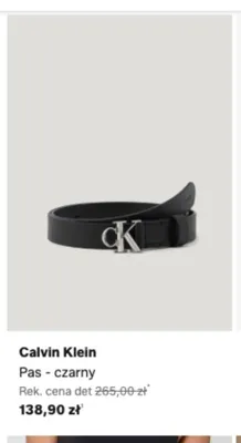 Pas Calvin Klein czarny promocja w Lounge by Zalando