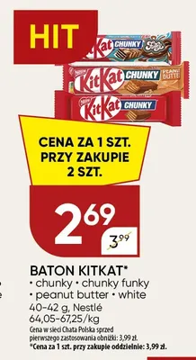 Baton KitKat chunky promocja w Chata Polska