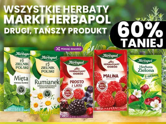 Herbata ekspresowa ziołowa Rumianek Herbapol Zielnik Polski promocja w Dino