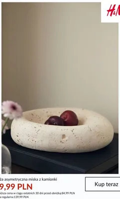 Duża asymetryczna miska z kamionki H&M Home promocja w H&M