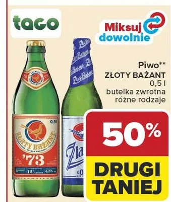 Piwo butelka zwrotna różne rodzaje promocja w Carrefour