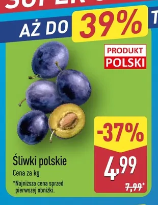 Śliwki polskie promocja w Aldi