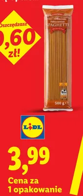 Makaron spaghetti pełnoziarnisty Combino promocja w Lidl