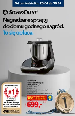 Termorobot MC Compact z Wi-Fi, 1050W, 1.5L promocja w Lidl