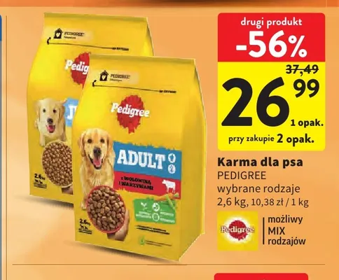 Karma dla psa Pedigree promocja w Intermarche