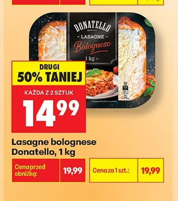 Lasagne bolognese Donatello promocja w Biedronka