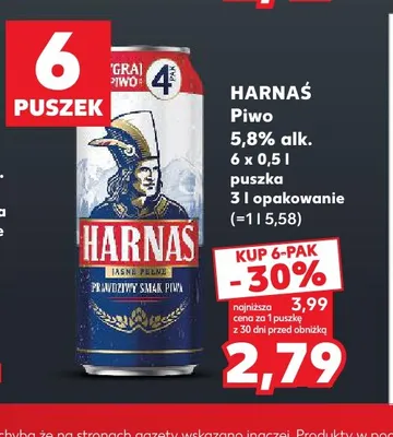 Piwo Harnaś 6-pak promocja w Kaufland