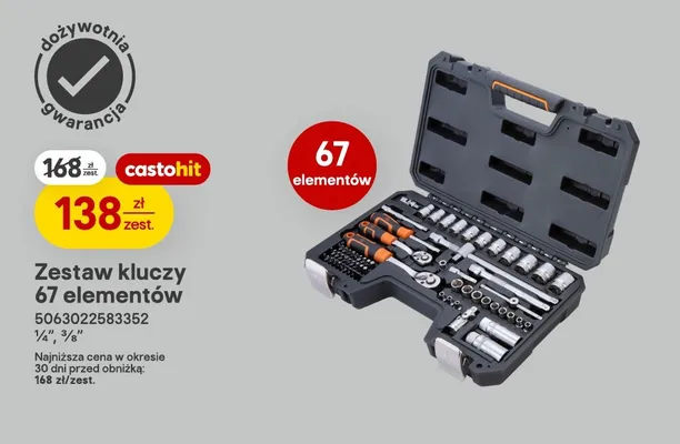 Zestaw kluczy Magnusson 67 elementów promocja w Castorama