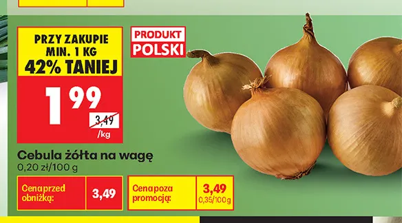 Cebule żółte polskie promocja w Biedronka