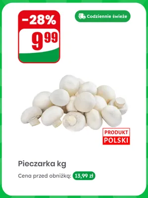 Pieczarka polska promocja w Dino