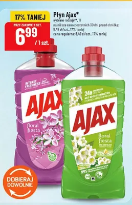Płyn uniwersalny Ajax Floral Fiesta zielony promocja w POLOmarket