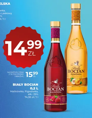 Likier Biały Bocian Malinówka promocja w Duży Ben