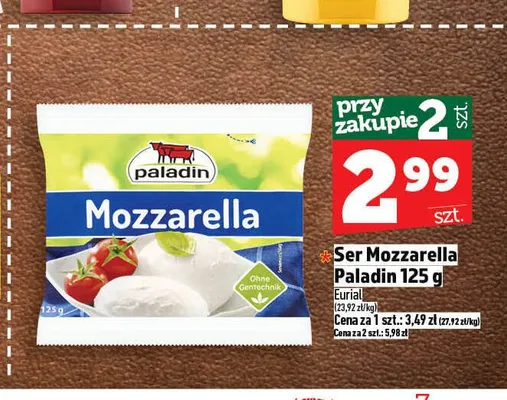 Ser Mozzarella Paladin promocja w TOPAZ