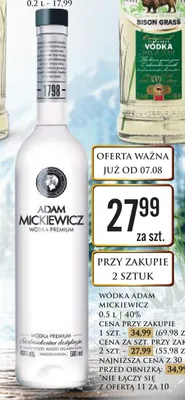 Wódka Adam Mickiewicz promocja w Dino