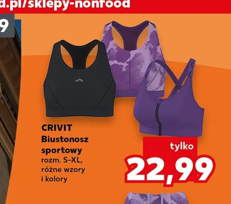 Biustonosz sportowy Crivit promocja w Kaufland