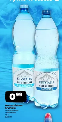 Woda źródlana Krystalia gazowana promocja w Netto