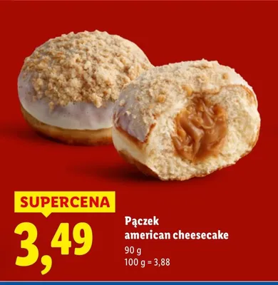 Pączek american cheesecake promocja w Lidl