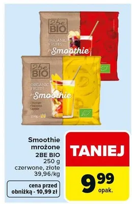 Smoothie mrożone czerwone, żółte promocja w Carrefour Market