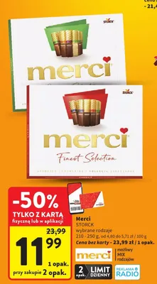Merci finest selection, MIX i rodzajów Storck promocja w Intermarche