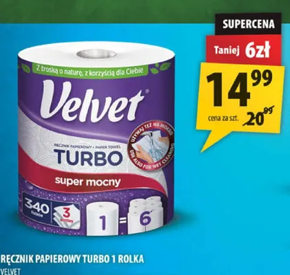 Ręcznik papierowy Velvet Turbo promocja w Arhelan