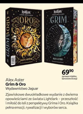 Książka Grim & Oro Alex Aster dwuokładkowe wydanie oprawa miękka promocja w Empik