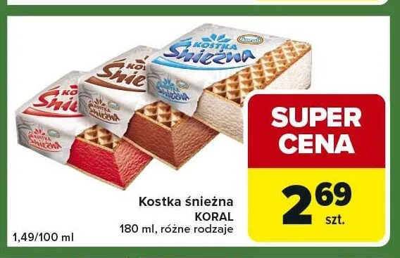 Kostka śnieżna Koral promocja w Carrefour Express