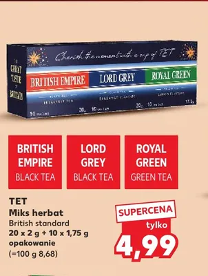 Miks herbat TET British Standard promocja w Kaufland