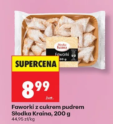 Faworki z cukrem pudrem promocja w Biedronka