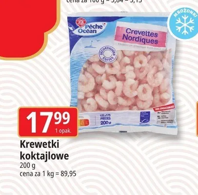 Krewetki koktajlowe Pêche Océan promocja w Leclerc