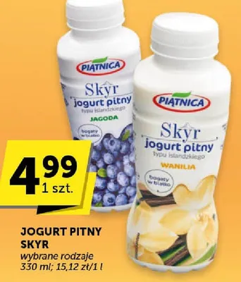 Jogurt pitny Skyr jagoda promocja w Euro Sklep